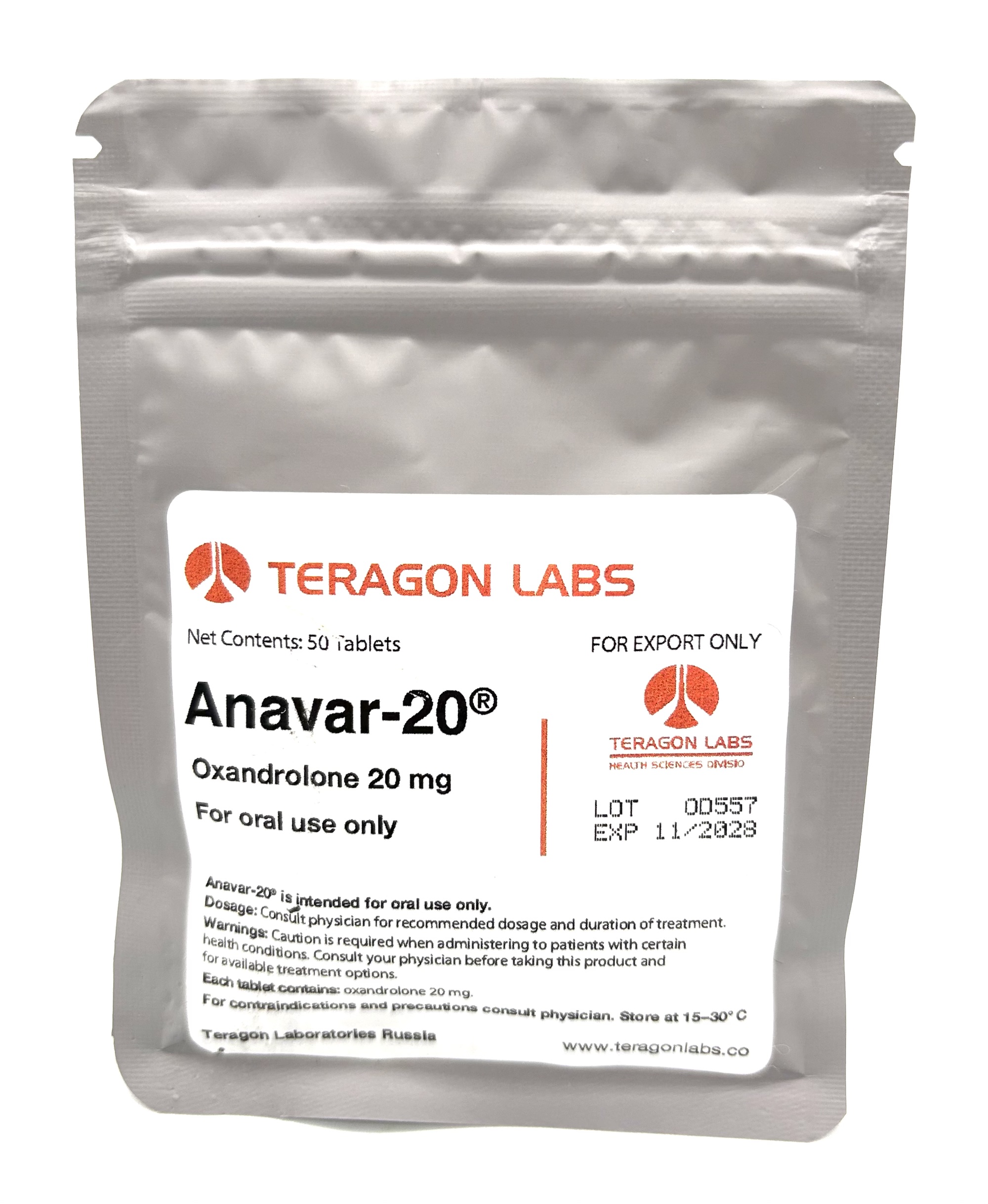 Anavar-20 (Oxanadrone) 20mg/tablet 50ct